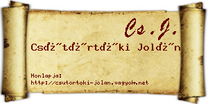 Csütörtöki Jolán névjegykártya